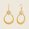 304 Stainless Steel Opalite Dangle Earrings for Women QI1962-1
