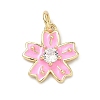 Brass Pave Clear Cubic Zirconia Pendants LS-KK-H255-06G-01-1