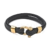Braided Microfiber Leather Cord Double Bracelets BJEW-C153-01C-4