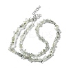 Natural Supper 7 Rutilated Quartz Chip Beaded Necklaces for Men Women NJEW-G159-01Q-4