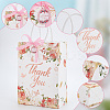 12Pcs 4 Colors Mother's Day Theme Flower Print Paper Handle Bags CARB-DR0001-01-3