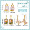 3Pcs 3 Styles Alloy Enamel Pendants FIND-PH0028-60-2