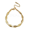 304 Stainless Steel Twist Rope Chain Bracelet for Men Women BJEW-P284-02G-4