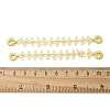 Brass Clear Cubic Zirconia Chain Tassel European Safety Chain Charms KK-A236-06G-3