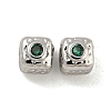 Brass Micro Pave Cubic Zirconia Beads KK-G490-18P-01-1