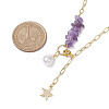Natural Amethyst Chip Beads Necklaces NJEW-JN04943-3