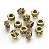 Tibetan Style Column Alloy European Beads TIBEB-7602-AG-RS-1