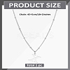 1Pc Brass Chain & 304 Stainless Steel Letter Pendant Necklaces NJEW-LP0001-35X-P-2