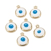 Brass Enamel Charms KK-C223-16G-01-2