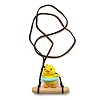 Cute Plastic Swinging Swimming Ring Duck Pendant Decorations HJEW-A009-01D-1