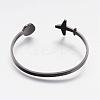 304 Stainless Steel Cuff Bangles BJEW-N0028-02B-3