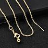 1.5MM Brass Box Chain Adjustable Slider Necklaces LS-NJEW-M108-07G-2