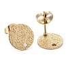 Ion Plating(IP) 304 Stainless Steel Stud Earring Findings X-STAS-Z021-B-01G-2