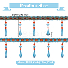 12M Polyester Fringe Lace Trims SRIB-WH0026-26B-2