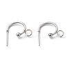 Non-Tarnish 304 Stainless Steel Half Hoop Earrings X-STAS-Z028-B02-P-1