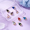 9Pcs 9 Colors Transparent Glass Pendants GLAA-FP0001-18-1