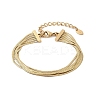 304 Stainless Steel Snake Chain Multi-Strand Bracelets For Women BJEW-Z095-01B-G-4