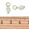 Brass Glass Charms PALLOY-JF05889-3