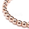 Synthetic Hematite Round Beaded Stretch Bracelet BJEW-JB08582-03-4