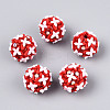 Handmade Polymer Clay Rhinestone and Resin Beads CLAY-T022-01D-1