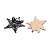 30Pcs West Cowboy Theme UV Single Face Printed Wood Pendant Decorations WOOD-N020-07-3