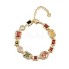 Brass Micro Pave Clear Cubic Zirconia Bracelets for Women BJEW-M047-04G-4