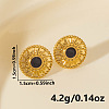 Geometric 304 Stainless Steel Sun Stud Earrings EF1718-3-2