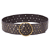 Antique Bronze Alloy Rivets PU Leather Wide Waist Belts AJEW-WH20098-074B-02-1