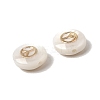 Natural Freshwater Shell Flat Round Beads SHEL-C009-01D-2