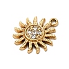 304 Stainless Steel Micro Pave Rhinestone Charms STAS-G369-05G-3