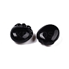 Natural Obsidian Footprint Figurines DJEW-N003-02A-2