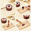 Brass Wax Seal Stamps with Wood Handle AJEW-WH0412-0161-3