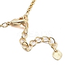 Rack Plating Brass Pave Cubic Zirconia Flat Round & Rectangle Link Necklaces for Women NJEW-B109-01G-01-3