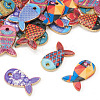 28Pcs 7 Styles Rack Plating Alloy Pendants FIND-TA0004-64-3