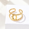 304 Stainless Stee Open Cuff Rings for Women RJEW-Q006-03G-G-5