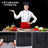 2Pcs Adjustable Polycotton Chef Hat AJEW-CN0002-25B-5