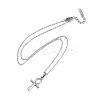 Non-Tarnish 304 Stainless Steel Cable Chain Necklaces NJEW-G081-07P-2