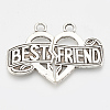 Tibetan Style Alloy Split Pendants TIBE-N001-02AS-LF-1