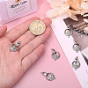  6Pcs Brass Fold Over Clasp with Crystal Rhinestone KK-CA0002-69B-3