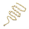 Flat Round Links Bracelet & Necklace Jeweley Sets BJEW-S121-04-3