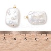 Natural Baroque Keshi Pearl Pendants PALLOY-JF05197-4