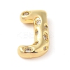 Brass Micro Pave Clear Cubic Zirconia Pendant KK-Z046-01G-J-1
