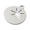 Non-Tarnish 304 Stainless Steel Pendants STAS-B056-26P-03-2