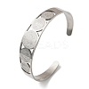 Religion 201 Stainless Steel Cuff Bangles for Women LS-BJEW-F507-01P-2