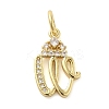 Brass Micro Pave Cubic Zirconia Pendants KK-M273-01G-W-1
