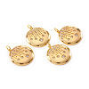 Brass Micro Pave Cubic Zirconia Pendants KK-I672-07G-1