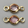 Brass Rhinestone Connector Charms RB-WH0001-08A-1
