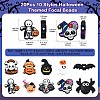 20Pcs 10 Styles Halloween Themed Food Grade Eco-Friendly Silicone Focal Beads SIL-CJ0002-54-2