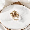Alloy Cuff Rings for Women RJEW-B108-06KCG-01-4