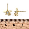 Starfish Brass Micro Pave Cubic Zirconia Stud Earrings EJEW-Z153-02G-5